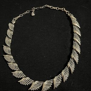 Vintage Coro silver tone choker necklace